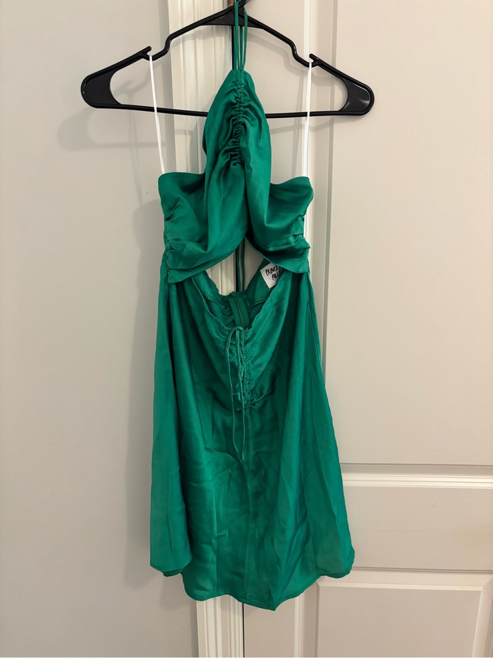 Princess Polly Emerald Green Halter Mini Dress